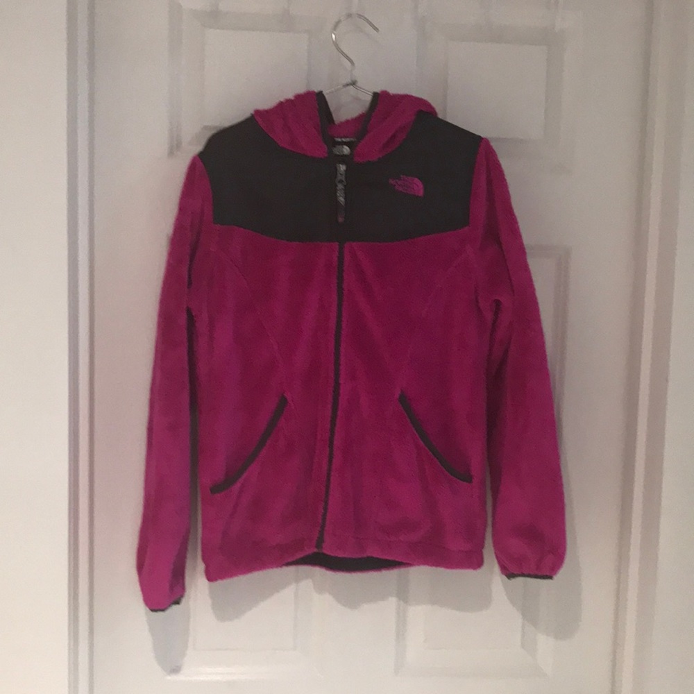 The North Face Girls Zip Fleece Hoodie Jacket size L (14/16)